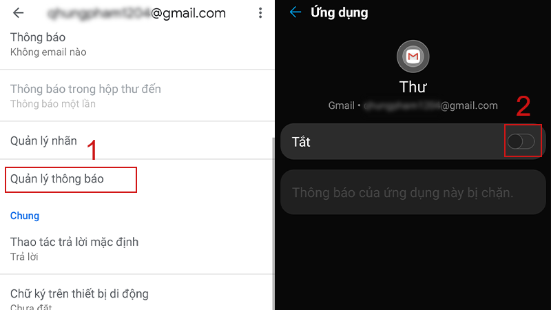 Cách cho phép Gmail hiện thông báo trên điện thoại Android